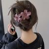 Fashion Flower Hair Clip Headdress Women Hair Clips Back Head Spoon Coiled Hair Hairpin Duckbill Clip Ponytail Clip