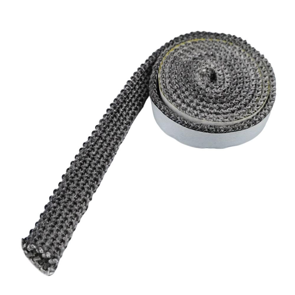 Black Flat Stove Rope Self Adhesive Chimney Door Sealing Cord Stove Heating Fireplaces Part