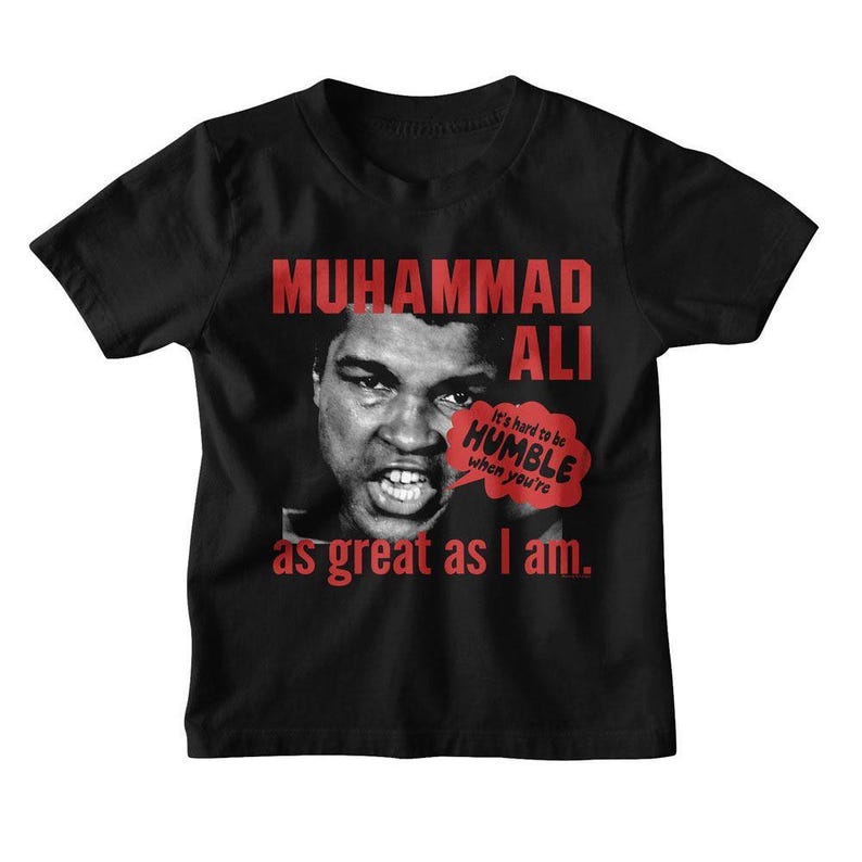 Muhammad Ali Hard To Be Humble Black Toddler T-Shirt