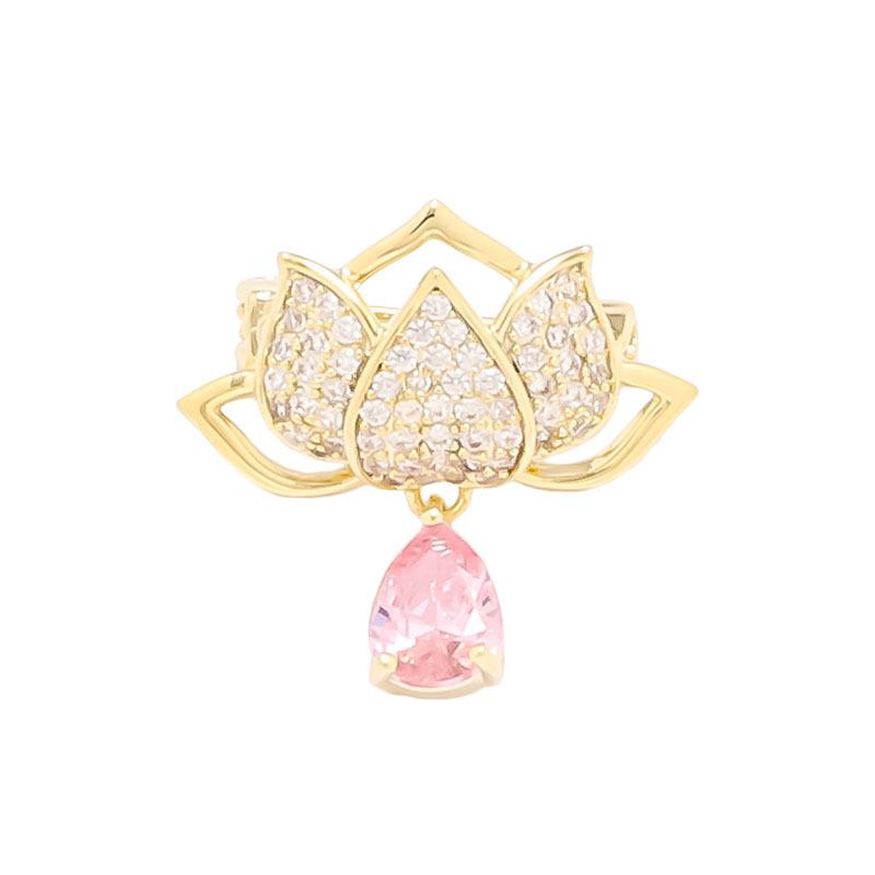 Брошь «Водный лотос», женственная, маленькая, летняя брошь, антибликовая пряжка, фиксированная одежда, аксессуары