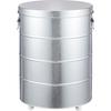 OBAKETSU Watanabe Metal Industry Obaketsu Rice Storage Container, 30kg Capacity, with Casters, Silver, RS30A