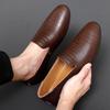 Модные мужские туфли slip on England Дышащие мужские мокасины из натуральной кожи Удобная обувь для мужчин Легкие мужские мокасины slip on