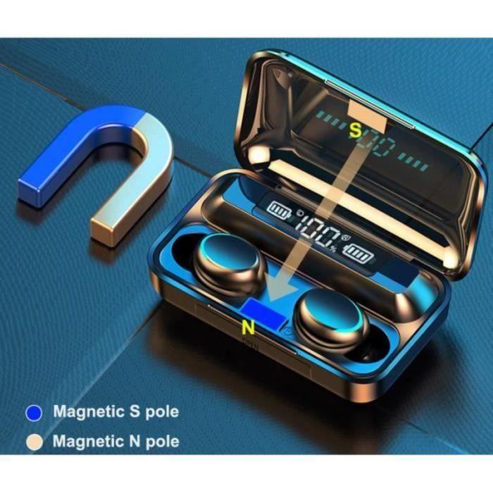 TWS Bluetooth écouteurs 2200mAh boîte de charge casque sans fil 9D stéréo sport écouteurs étanches casques avec Microphone