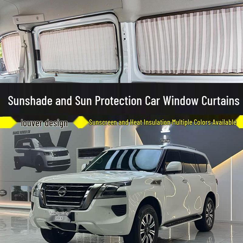 Nissan Patrol Y62 Солнцезащитный козырек Алюминиевая двойная направляющая Занавески для приватности
