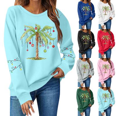 Женские топы Женский свитшот с длинным рукавом Повседневный с круглым вырезом Свободного кроя Пуловер Флисовые топы