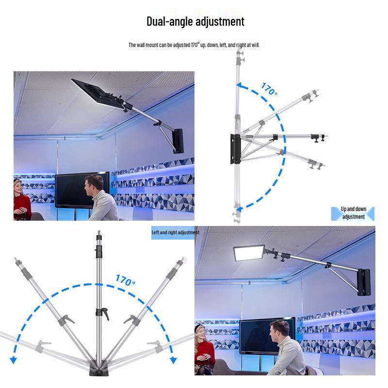 NiuEr Wall-Mounted Photography Boom Arm: Adjustable Rotatable Fill Light Stand for Live Streaming
