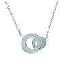 [K7788] - Silver Necklace 'Choreography' Silver (rhodium Plated) - 10 and 15 Mm