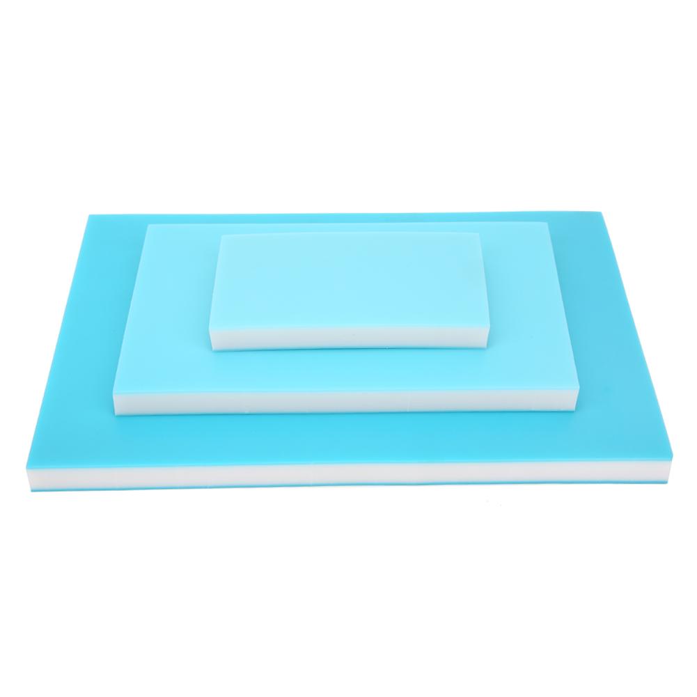 Трехслойный резиновый блок для штамповки, гравировки, резьбы, блок из ПВХ-резины, синий, белый, синий