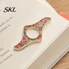 Eye-catching Glitter Bookmark Book Page Holder, Thumb Ring Holder for Reading, Smooth Edge Metal Opener Reading Accessory Students Readers