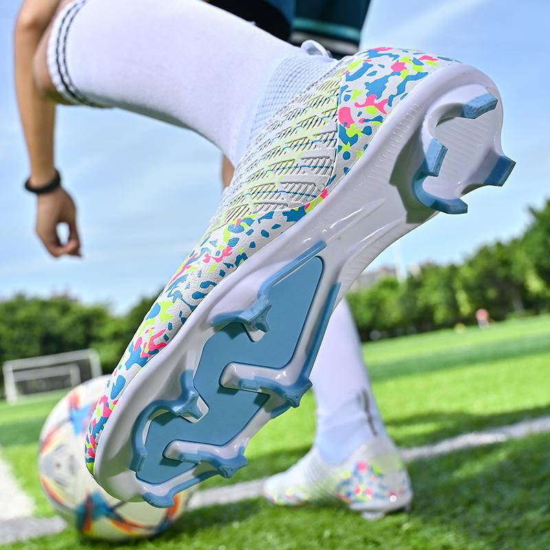 34-45 унисекс футбольные бутсы большие футбольные бутсы из ПВХ мужские тренировочные специальные детские с длинными ногтями AG детские игровые тренировочные футбольные бутсы