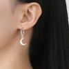 Серьги-подвески Луна Звезда для Женщин Золотые Серьги-кольца из Нержавеющей Стали Простые Модные Украшения Подарок