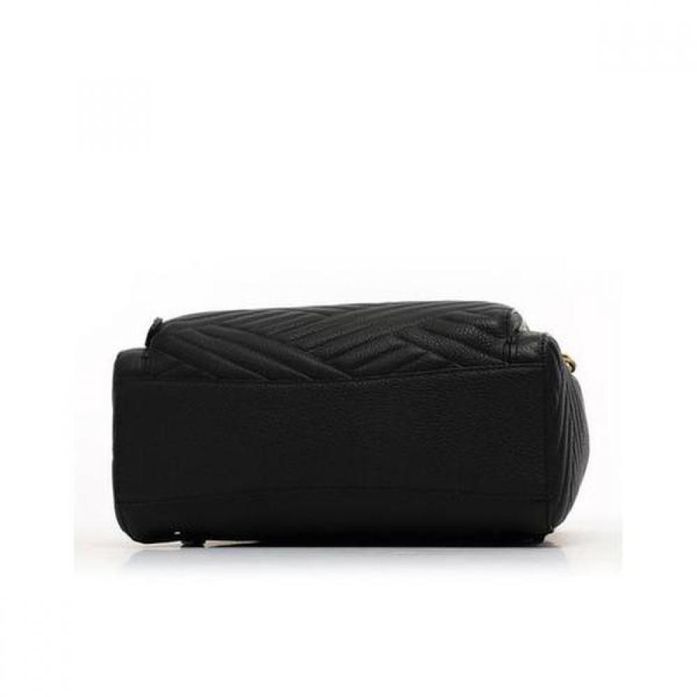 Daks Black Cutting Dd Logo Quilted Leather Backpack Dcba2f369