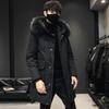 Winter Men's White Duck Down Jacket Men's Medium and Long Men's Trend Hooded Thickened Tooling Men's Coat