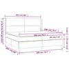 Box Spring Bed with Mattress & Blue LED Lights 200x200 cm Fabric