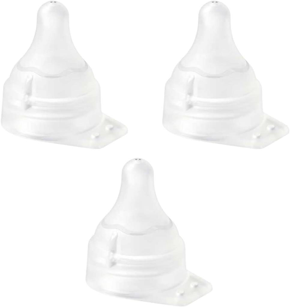 [Set] Pigeon Breastfeeding Experience Direct-Attach Nipples, Low-Strain, High-Flow, Set of 3, for Hospital Use, for Baby Bottles