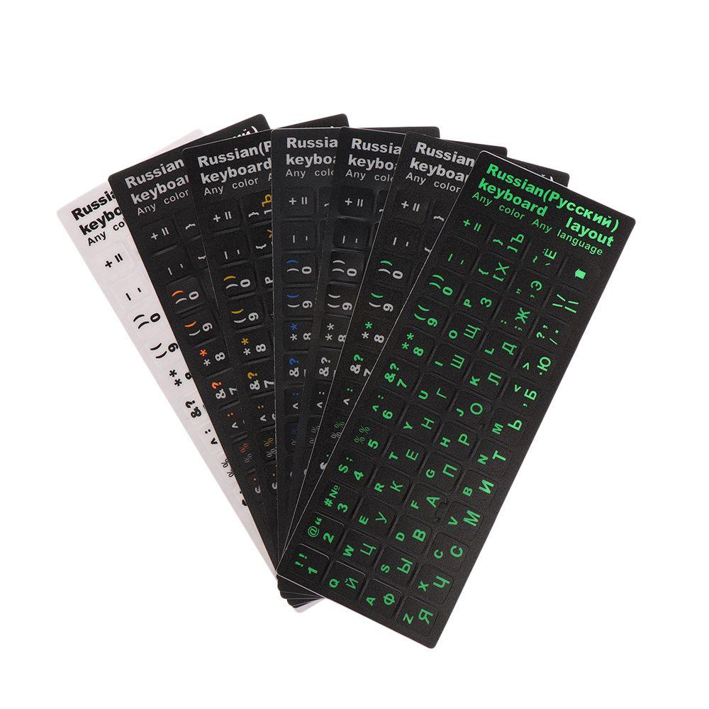 Layout Waterproof  Frosted PVC Cover Sticker Russian Letters Keyboard Stickers Notebook Keypad