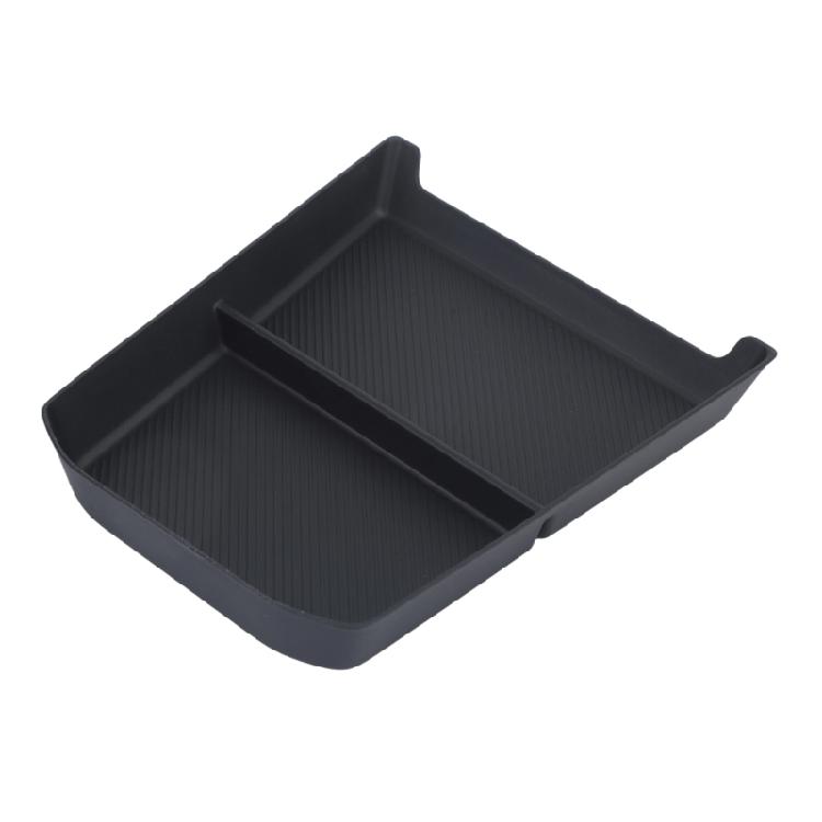 Small Item Storage for Car Console, Flexible Rubber Lower Tray with Two Section Design, Simple Placement, and Cleaner Access During Drives