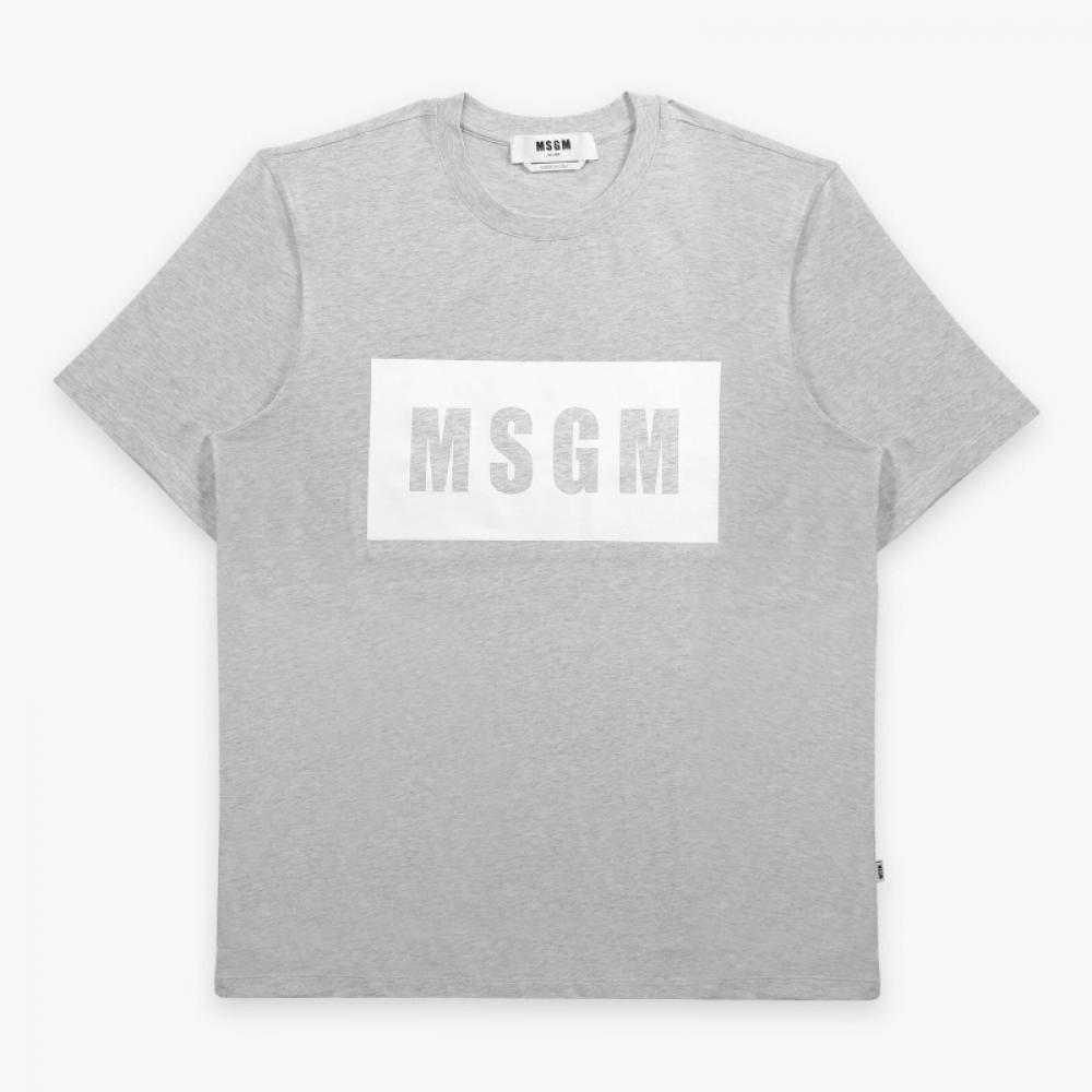 MSgm 3040mm67 217096 94 Box Logo Men S Short Sleeve Tee