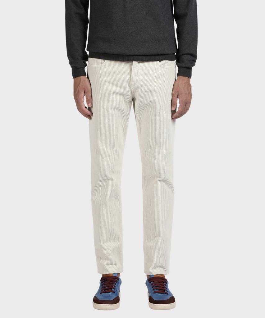 PANICALE Ivory Regular Fit Corduroy Pants