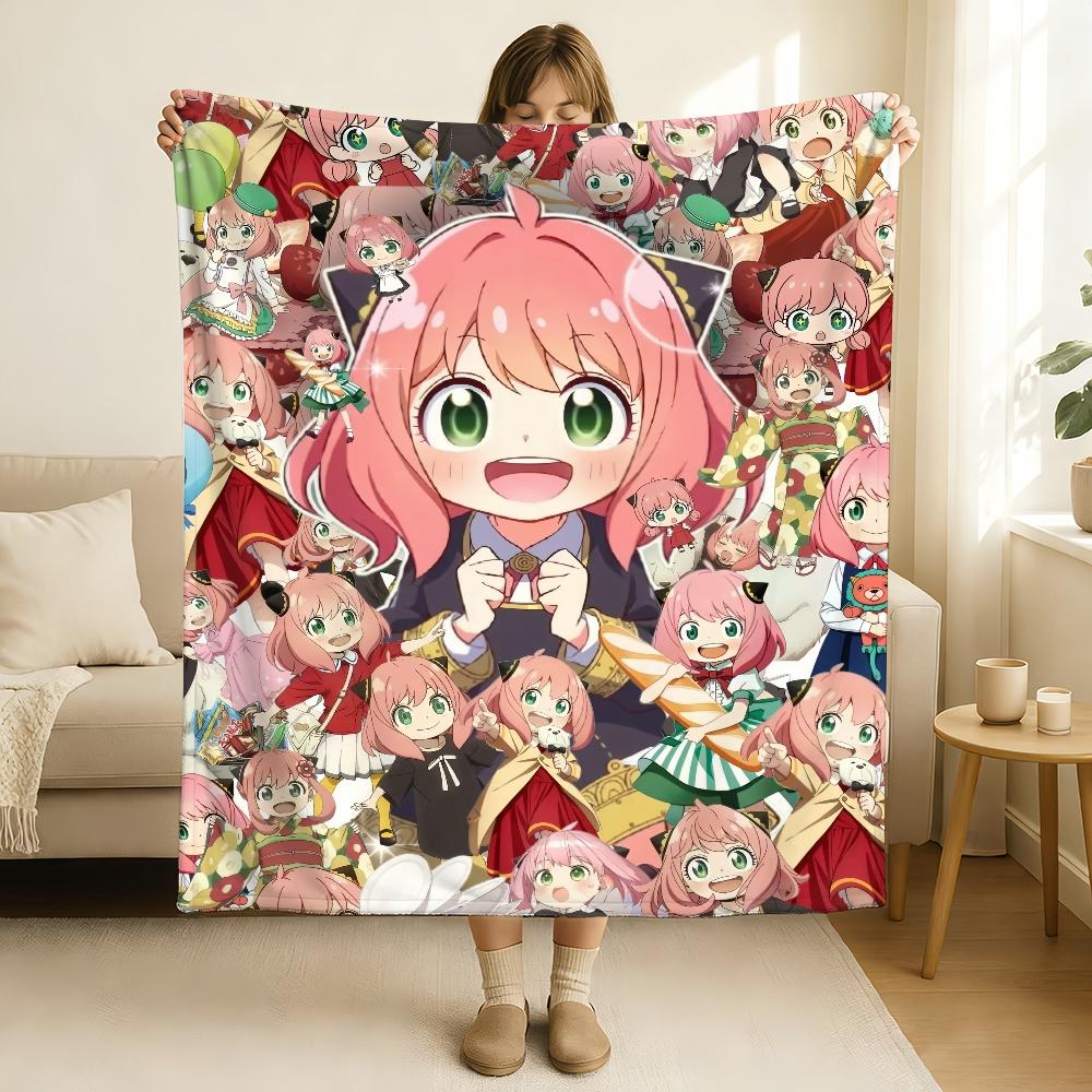 Anime SPY FAMILY Anya Forger Blanket Soft and Skin Friendly For Couch Bed Napping Bedspread All Seasons Comforter