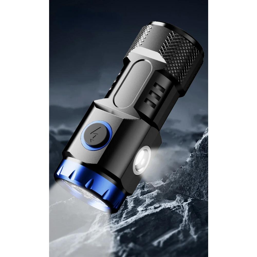 Высокое качество 4/6/8 * P35 светодиодный фонарик супер яркий перезаряжаемый USB свет водонепроницаемый с зажимом для кепки для пеших прогулок и кемпинга