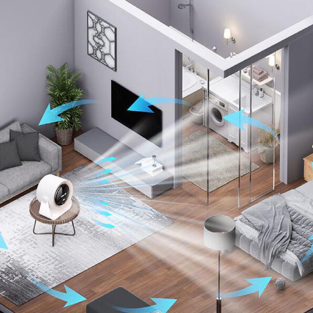 Mini Desk Fan Air Cool Fan Compact Tabletop Personal Fans Hanging Quiet Cooling Fan for Car Dorm Hiking Travel Household