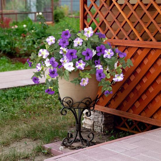 2 шт. Подвесные искусственные ипомеи, устойчивые к УФ-излучению, реалистичные поддельные пластиковые цветы, свадебная вечеринка, сад, настенный декор, искусственное цветение