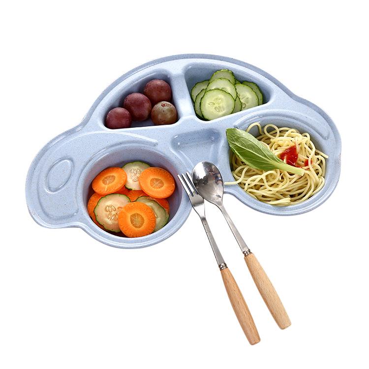 Nordic Car Shape Plate Kid Dishes Tray Feeding Food Tableware Children Eating Tray Plate