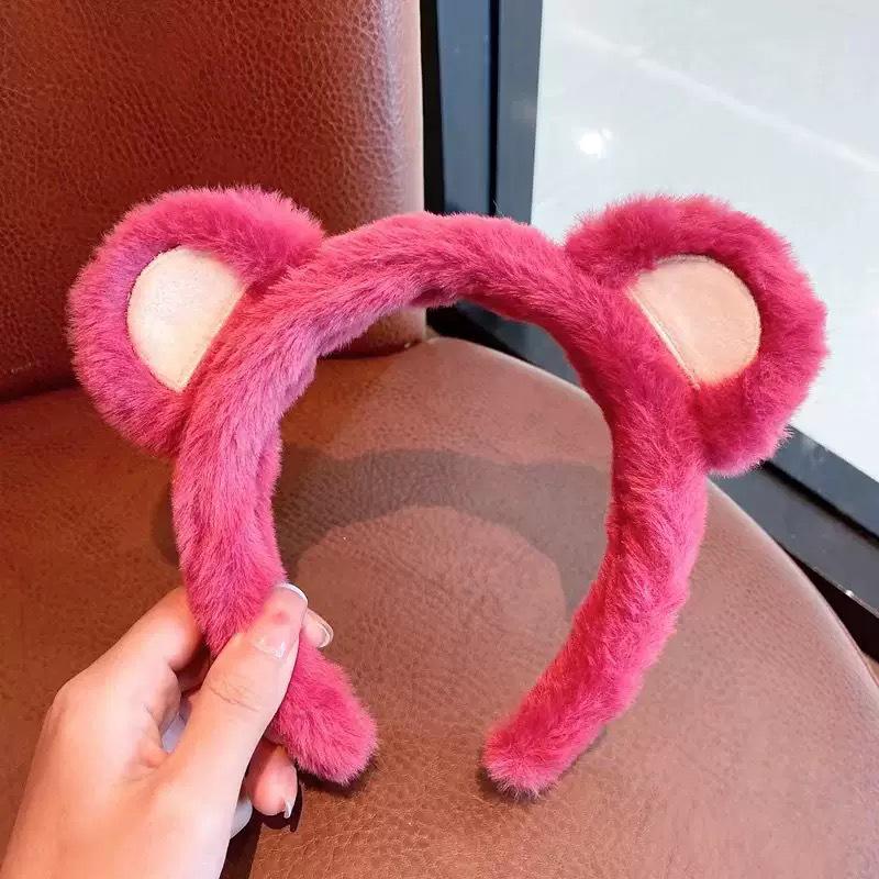 Cute Plush Green Heart Frog Headband for Women - Cartoon Frog Hair Band for Face Washing