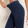 Women's Faux Denim Yoga Leggings Fitness Stretch Leggings High Waisted Fashionable Skinny Tights Gym Workout Running Pants
