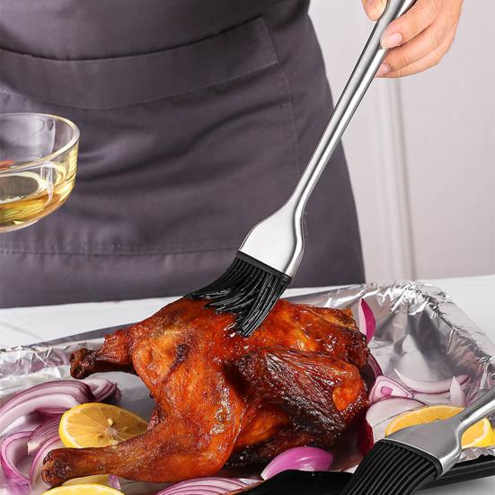 1 комплект теста для индейки с масляной щеткой и щеткой для чистки, пищевой кулинарный противень со съемной круглой лампочкой для капель масла, обжарки глазури