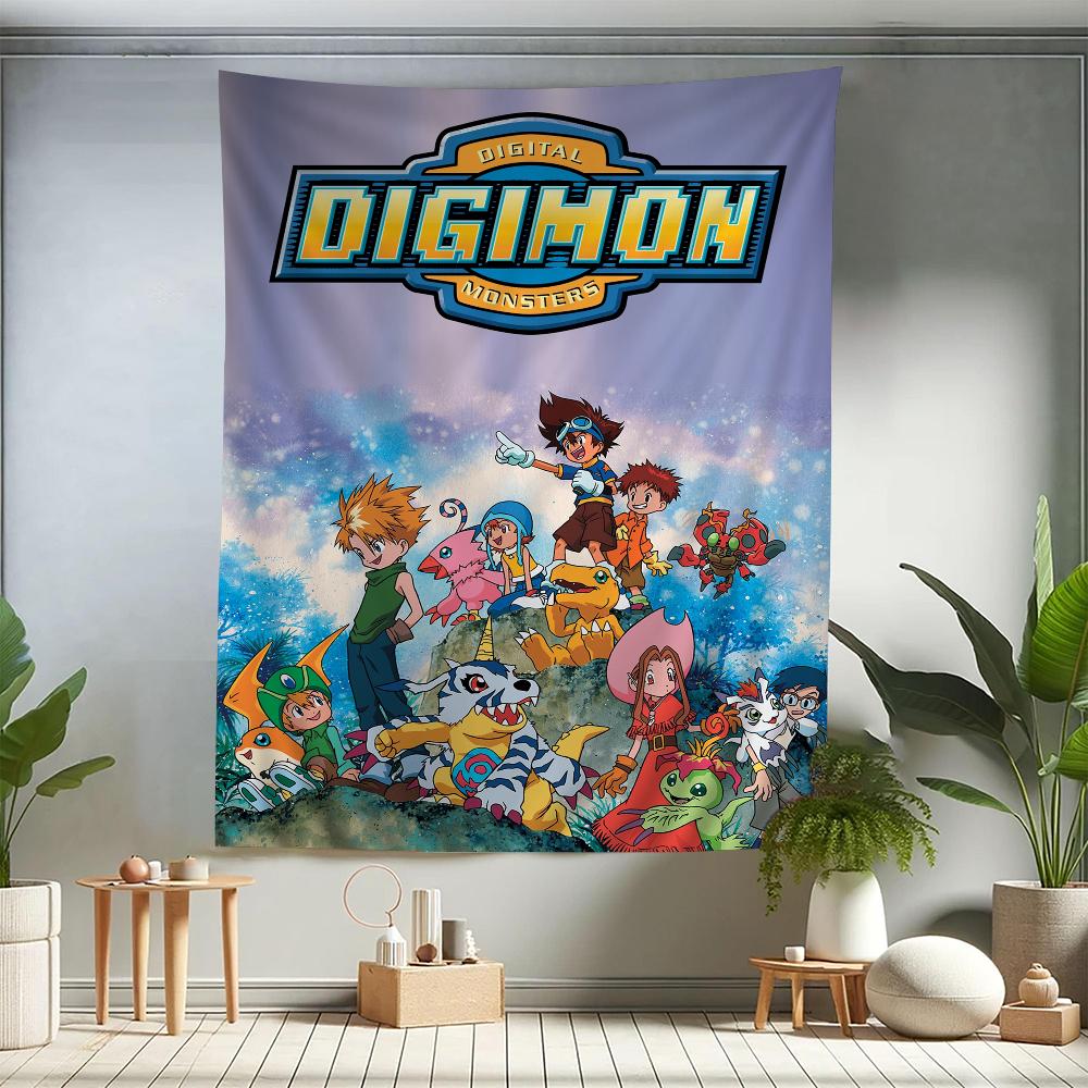 Digimon cartoon Colorful Tapestry Wall Hanging Bohemian Wall Tapestries Mandala Wall Hanging Sheets