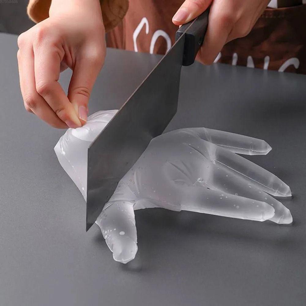 100Pcs Transparent Disposable Gloves Acid Work Safety Latex Free Gloves New Cleaning Gloves