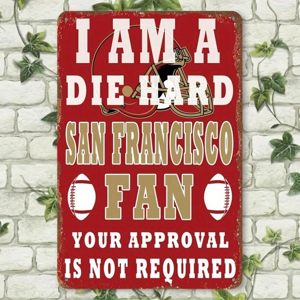 Жестяная металлическая табличка San Francisco 49ers, Декор на стену в стиле NFL Football для Бара, Гаража, Паба, Винтажный Рустикальный Декор Дома