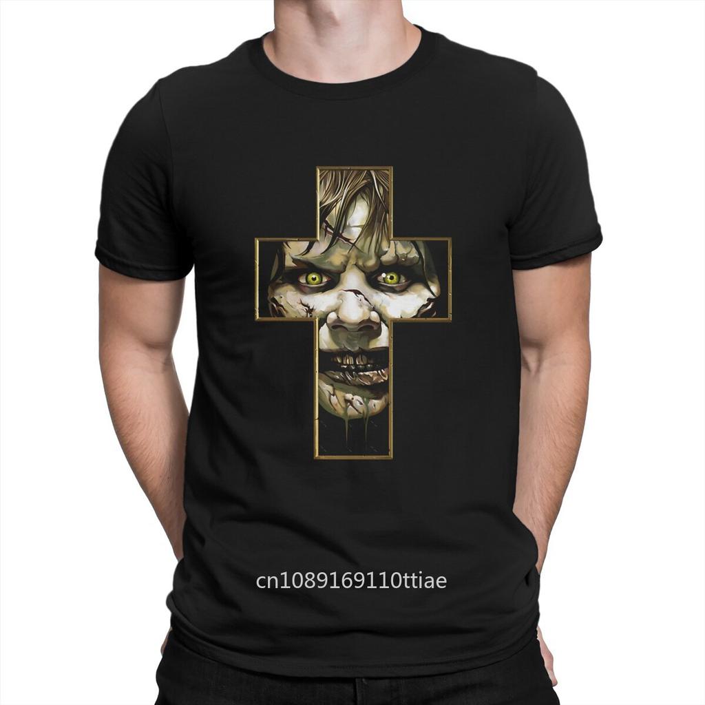Cool Funny T-Shirt Men Round Collar 100% Cotton T Shirts T-The Exorcist Short Sleeve Tees Original Clothes