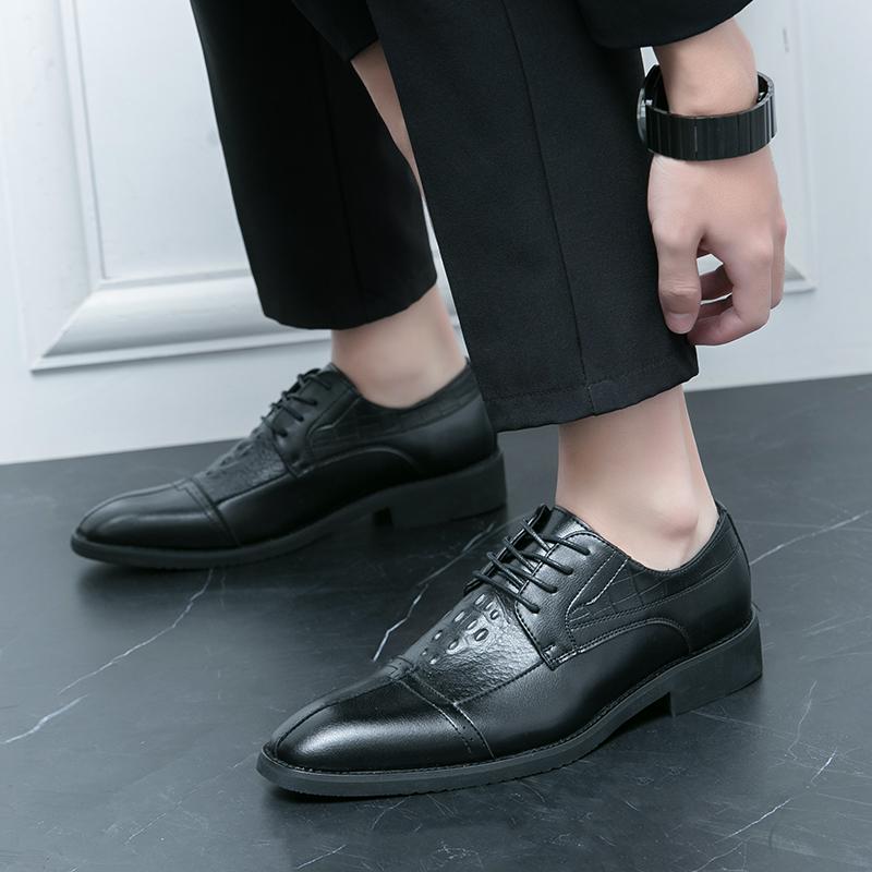 Модная мужская обувь из кожи с острым носком Модный джентльменский стиль Свадебная вечеринка отдых на открытом воздухе деловая ходьба мужская офисная обувь