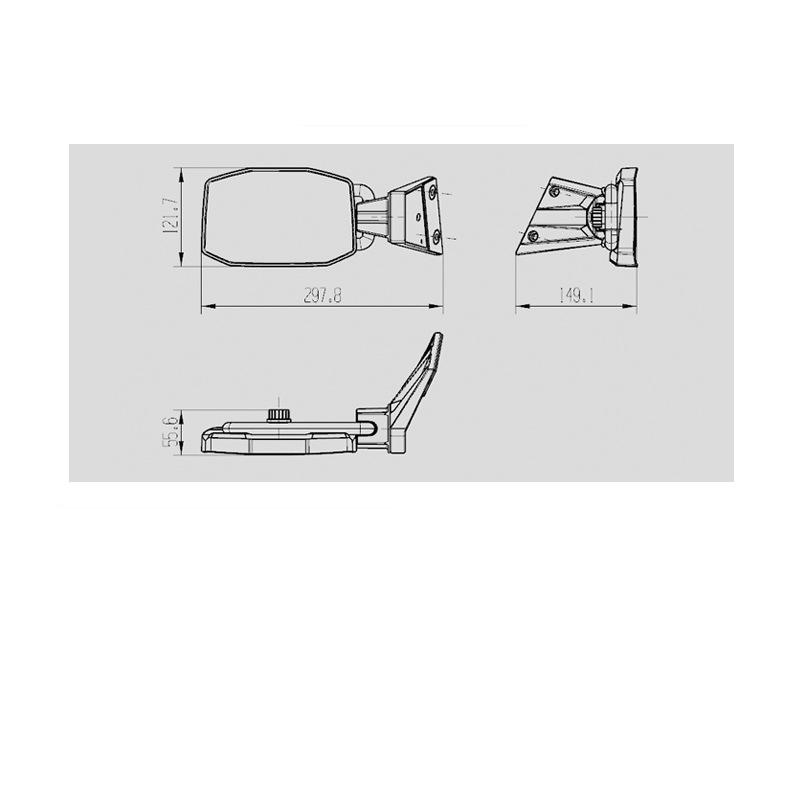 1Pair Rear View Mirror for Motocross ATV/UTV Jeep Reversing Mirror 1.5/2 Inch Universal Side