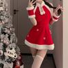 Sexy Lingerie Christmas Cos Uniform Cosplay Velvet Sexy Nightdress New Robe Nightdress Set