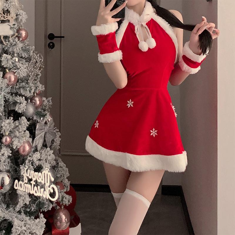 Sexy Lingerie Christmas Cos Cosplay Velvet Sexy New Robe Suit