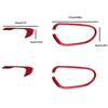 Red Carbon Fiber 2 Door Handle Sticker Trim For Honda Civic 2006-2011
