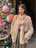 Женская милая повседневная плюшевая куртка с длинным рукавом - Осень/Зима 2025 Petite Свободная Толстая Теплая Верхняя одежда