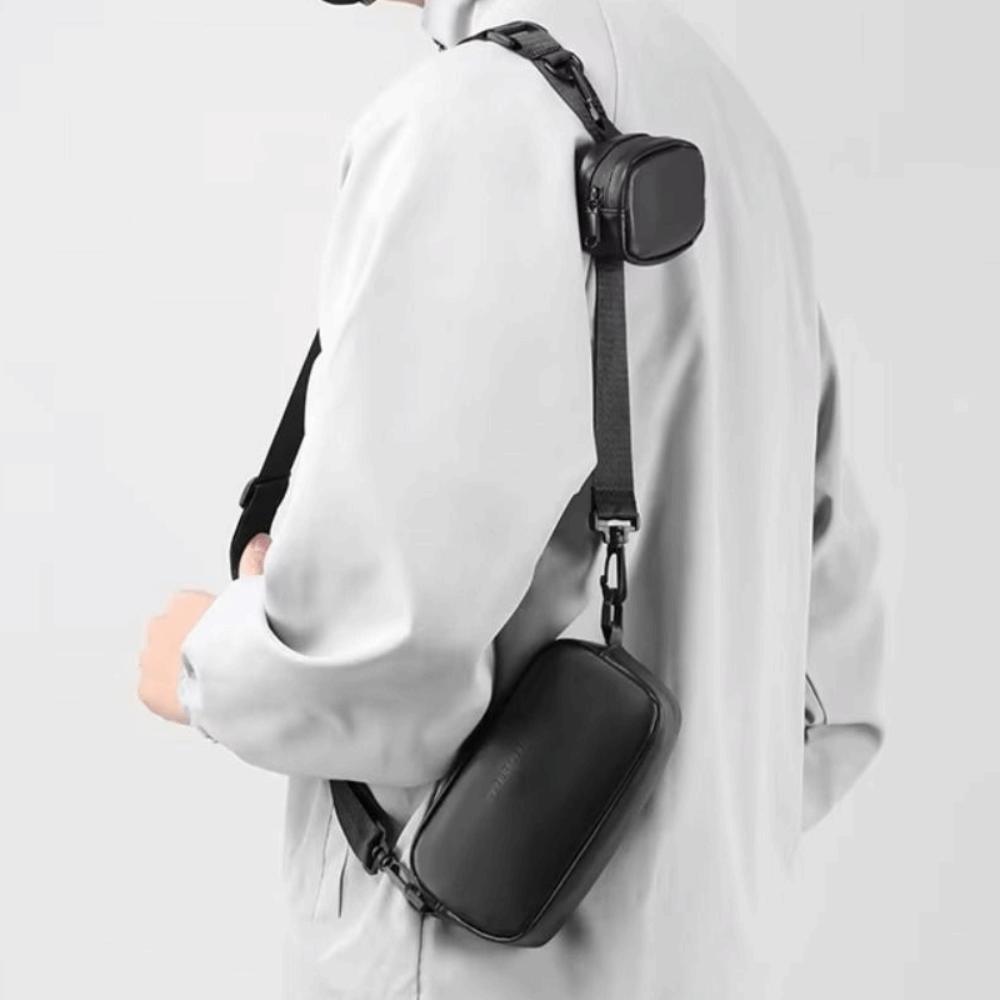 Высококачественная черная сумка через плечо Унисекс Сумки на грудь для мобильного телефона Модная мини-сумка на плечо для пары