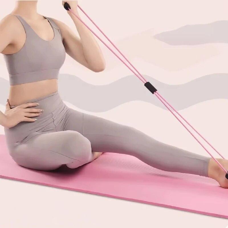 1 шт. 8-образный натяжной канат вспомогательная бытовая эластичная лента с ручками тренажер для силовых тренировок ног бедер рук
