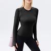 Women's Yoga Wear Long Sleeve Cool Breathable Sports T-shirt Running Fitness Top Anti-ultraviolet