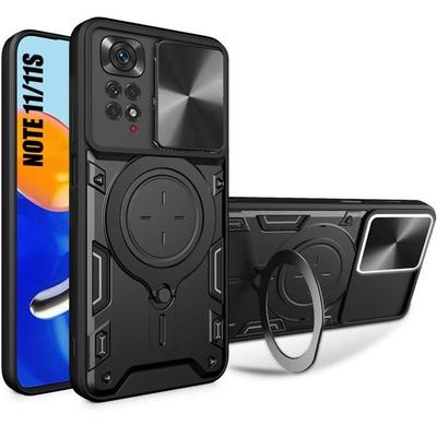 Защитный чехол - E.F.CONNECTION - Для Xiaomi Redmi Note 11/11S - Жесткий - Ударопрочный - С поворотным кольцом
