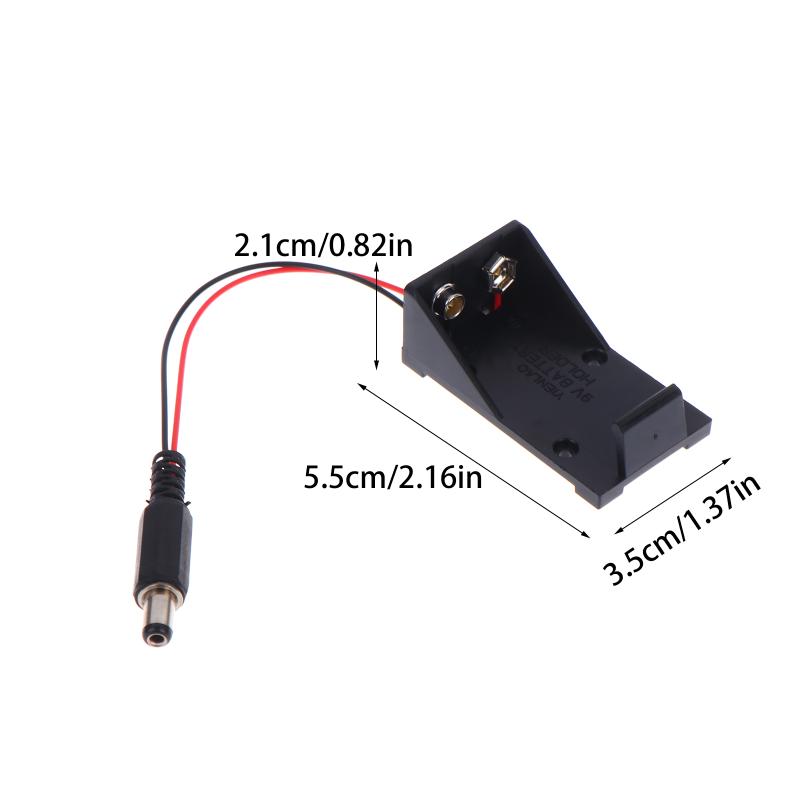 2 PCS 9V Battery Clip Holder Case Box With Wire Leads DIY Interface DIY Interfac Accessories