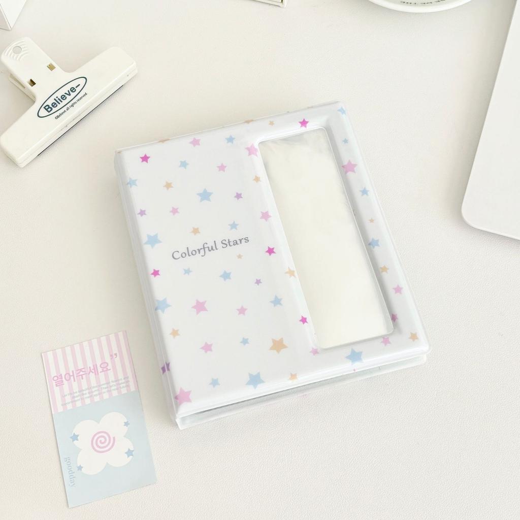 Cute Korean Ins 5.7*6.9inch Large Capacity Po Album for Idol Cards & Stickers Storage 20 Sheets Po Strips Holder School