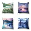 Landscape Oil Painting Printed Pillow Case Home Bedroom Room Decoration Office Seat Living Room Sofa Cushion Cover 45x45cm