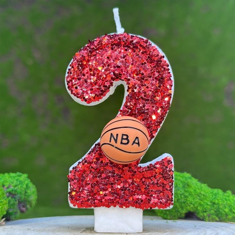 Creative Numbers Birthday Candle Cake Party Decoration Birthday Wax Diy Basketball Numbers