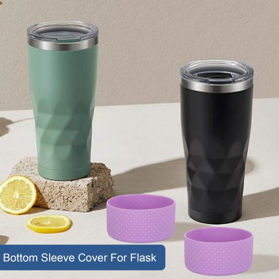 Силиконовый чехол для фляги с ромбовидной текстурой, нескользящий, защищающий от царапин, вакуумный